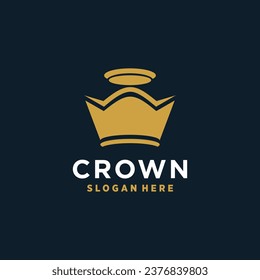 vector crown logo design royal king queen with creative concept