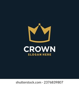 vector crown logo design royal king queen with creative concept