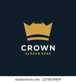 vector crown logo design royal king queen with creative concept