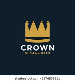 vector crown logo design royal king queen with creative concept