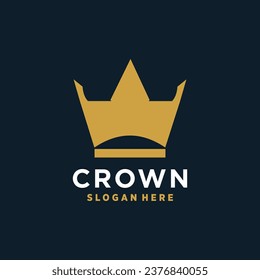 vector crown logo design royal king queen with creative concept