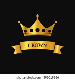 Vector crown logo. Vector illustration