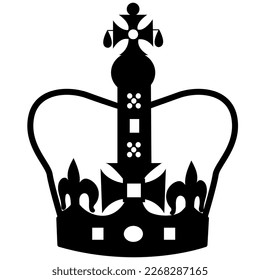 Logo de la corona vectorial. Corona del Rey. Coronación del Rey Carlos III.