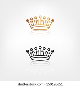 vector crown logo for your company, icon