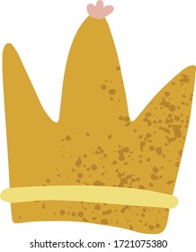 Vector crown for a princess. Decorative royal design element isolated on a white background.