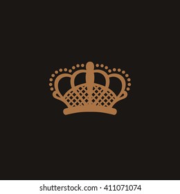 Vector crown royal icon. Crown symbol. King design crown element
