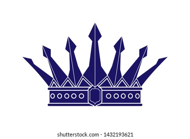 vector crown silhouette. a symbol of power