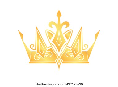 vector crown silhouette. a symbol of power