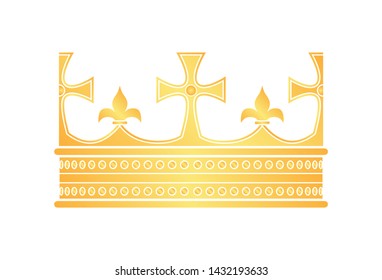 vector crown silhouette. a symbol of power