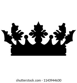 Vector crown silhouette in vintage style