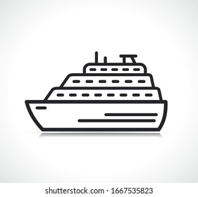 Vektorillustration Kreuzfahrtsymbol-Design