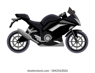 Vector cruiser motorbike isolated on white background