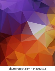 vector crumpled bright polygonal background composed of colored triangles