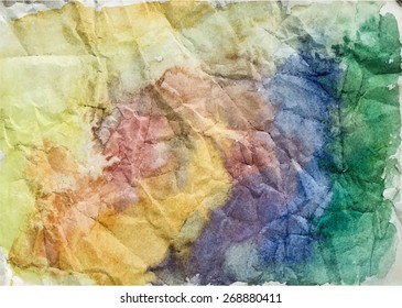 vector crumpled colorful old paper