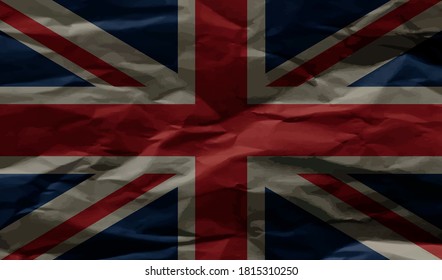 Vector Papel Cruzado Bandera Británica.