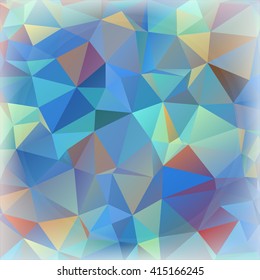vector crumpled polygonal background composed of colored triangles