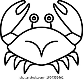 Vector Crustacean Outline Icon Design
