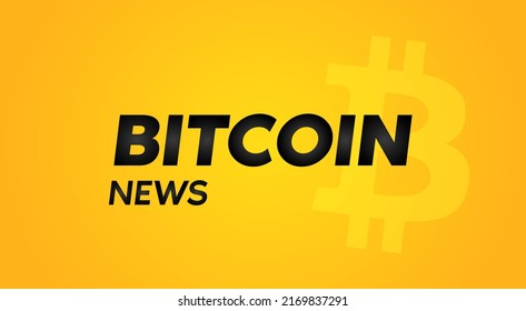 Vector crypto news, yellow banner. Finance crisis poster. Internet bank, black text. Investment banking news. Trader main sign. Financial message symbol. Sell coins. Blockchain system. Virtual money