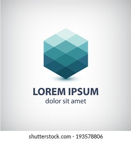 vector crystal abstract icon, logo for your company 