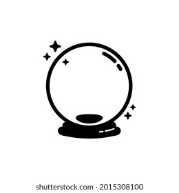 Vector Crystal Ball Icon On White Background