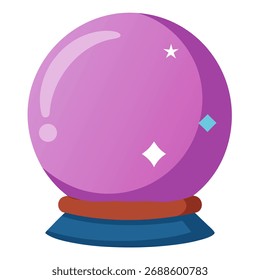 Vetor de Crystal Ball em fundo branco