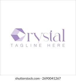 Vektorkristall C-Buchstabe Logo-Design