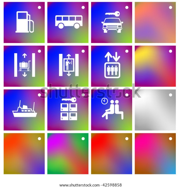 Vector of\
crystal modern icons, also providing background in other colors,\
making it easy to change the color of\
icons
