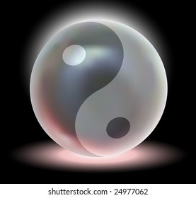 Vector Crystal Yin Yang Sphere