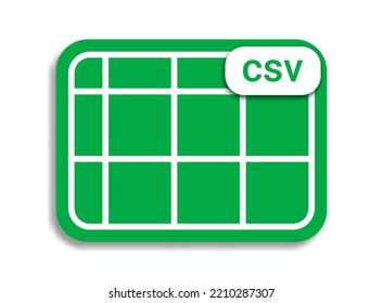 Vector Of CSV File Format Icon. Comma Separated Values Extension Logo. Digital File Format.