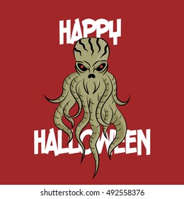 Vector Cthulhu. Halloween monster