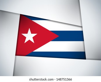 Vector - Cuba Country Flag Geometric Background