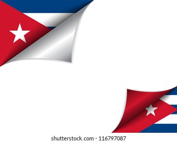 Vector - Cuba Country Flag Turning Page
