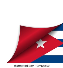 Vector - Cuba Country Flag Turning Page