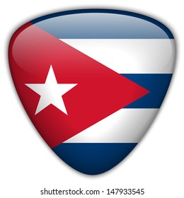 Vector - Cuba Flag Glossy Button