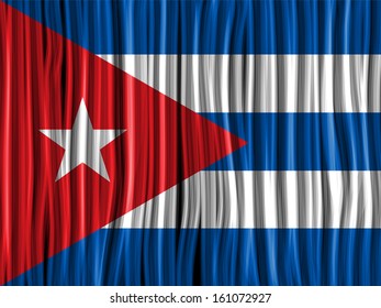 Vector - Cuba Flag Wave Fabric Texture Background