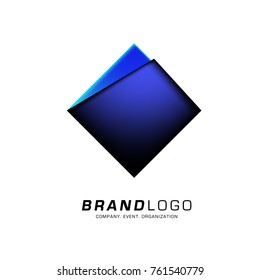 Vector cube abstract colorful logo design