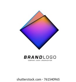 Vector cube abstract colorful logo design