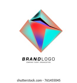 Vector cube abstract logo design
