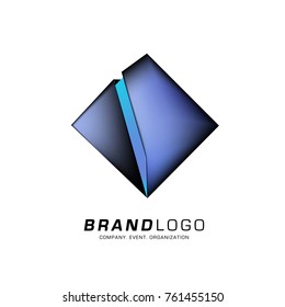Vector cube abstract logo design