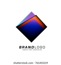 Vector cube abstract logo design