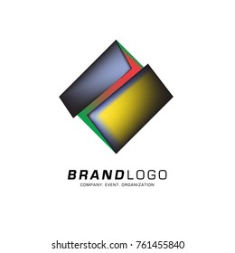 Vector cube abstract logo design