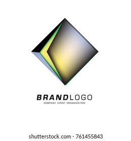 Vector cube abstract logo design