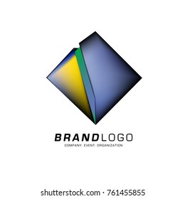 Vector cube abstract logo design