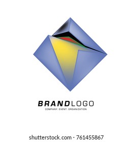 Vector cube abstract logo design
