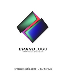 Vector cube abstract logo design