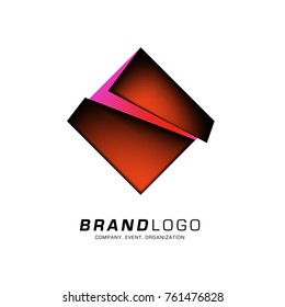 Vector cube abstract logo design