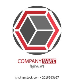 icono de cubo vector para un logotipo, etiqueta o marca para sitios web, aplicaciones y diseño creativo. Estilo plano
