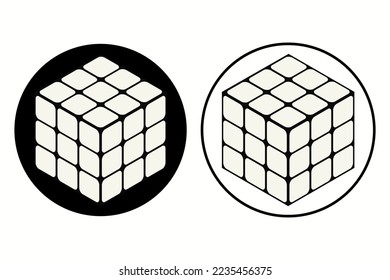 Vector cube model pattern icon