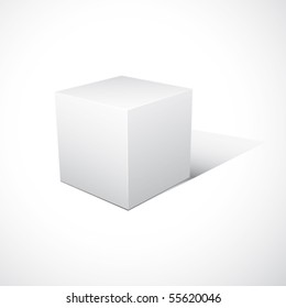 Vector cube on white background