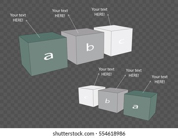 Vector cube template for infographic or web design